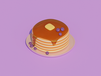 Another version of puncakes 3d illustration