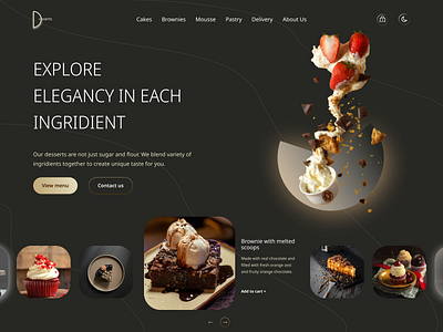 Exclusive desserts store design dessert web