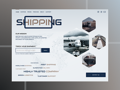 Shipping company design ui web