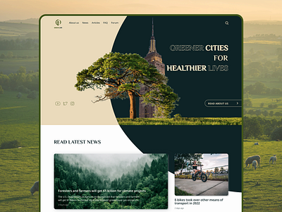 Website for Green Portal design environment ui web web design website