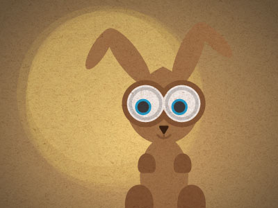 Rabbit animal cartoon cute evening icon illustration rabbit sunset