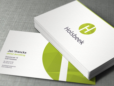 Holsbeek - business cards business card corporate identity holsbeek logo design