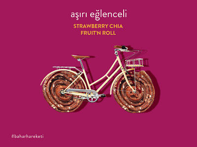 Strawberry Chia Fruit'n Roll advertising campaign campaign design fun healthy instagram post snack snacks spring