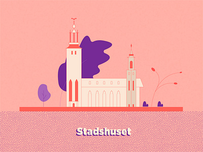 Stockholm Stadshuset architecture design illustration landmark stadshuset stockholm sweden vector