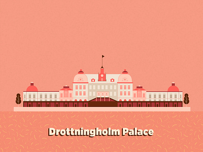 Stockholm Drottningholm Palace architecture building city design icon illustration landmark palace stockholm sweden vector