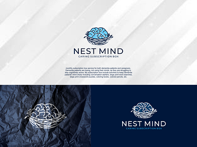 NestMind logo boutique box brain branding design graphic design health illustration logo logo desainer mind nest puzzle vector
