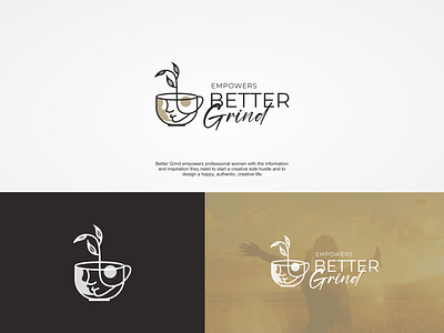 Better Grind empowers art boutique branding coffee creative design fredoom graphic design illustration leaf logo logo desainer simple vector