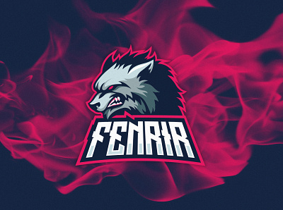 Fenrir Mascot Logo brand brand identity e sport esport fenrir game gaming logo mascot mascot logo videogame wolf