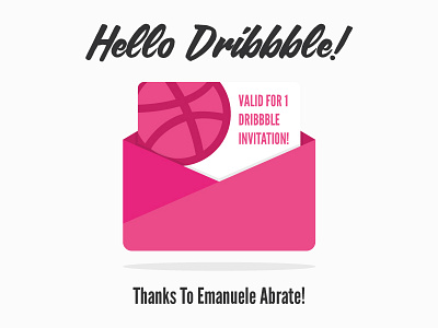 Hello Dribbble! first shot hello dribbble invitation