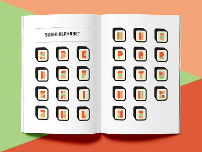 Sushi Alphabet alphabet food graphic graphic design illustration lettering sushi
