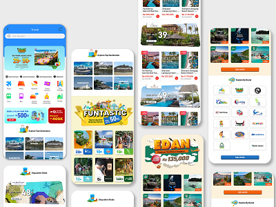 UI Design Mobile Apps : Home page Travel Category