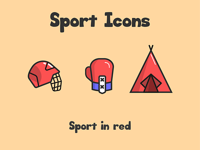 Flat Sport Icons 2d branding design flat graphic design icon illustration logo ouline