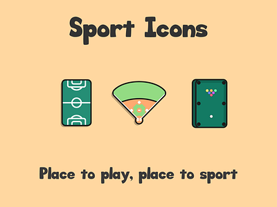 Flat Sport Icons 2d branding design flat graphic design icon illustration logo ouline