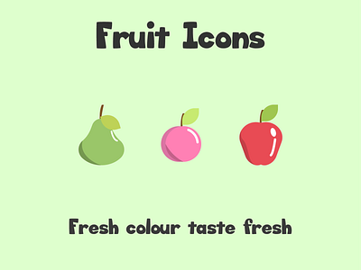 Flat Fruit Icons