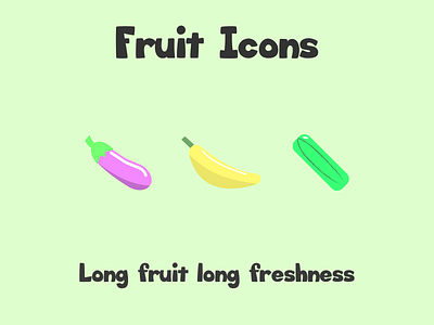 Flat Fruit Icons