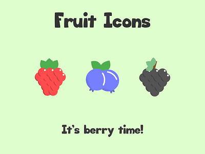 Flat Fruit Icons