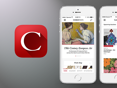 Christie's redesign app icon art ecommerce ios iphone 5s ui