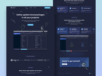 Package updater landing page