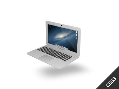 CSS Only 3D MacBook Air Animation 3d animation css macbook