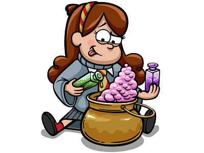 Mabel Granger doodlepark germiona granger gravity falls mabel pines sticker