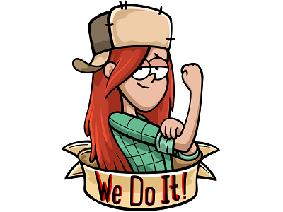 Wendy Do It! doodlepark germiona granger gravity falls sticker wendy corduroy