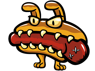 Hotdog doodlepark hotdog sticker