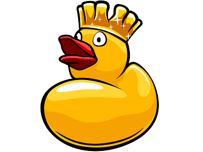 Duck King doodlepark duck king sticker