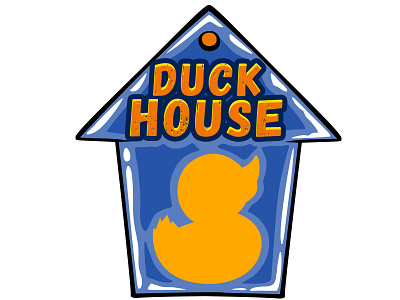 Duck House doodlepark duck king sticker vector