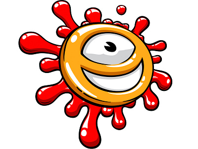 Slack! blood doodlepark game logo photoshop sticker vector