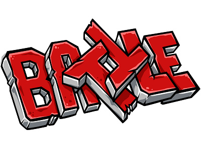 Battle battle doodlepark game logo photoshop sticker vector