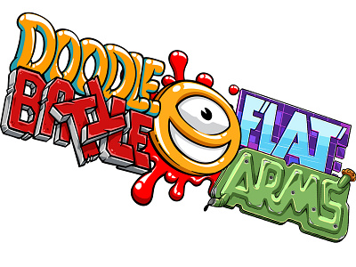 DBFA blood doodlepark game logo photoshop sticker vector