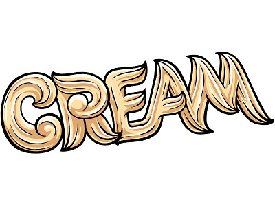Cream battle cream doodlepark game logo photoshop sticker vector