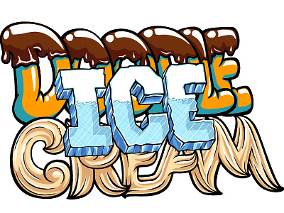 Doodle Ice Cream Logo battle cream doodlepark game logo photoshop sticker vector