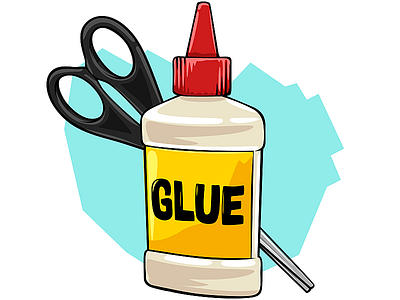 Glue doodlepark glue illustration photoshop vector