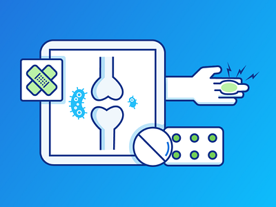 Rheuma Health bones healthcare illustration joints rheuma health rheumatic