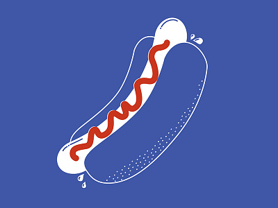 Hotdog illustration for Legendary Afterparty -event food hotdog illustration reaktor vector