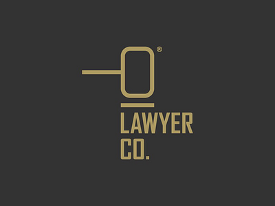 Lawyer Co. firm icon justice law lawyer lineart logo outline
