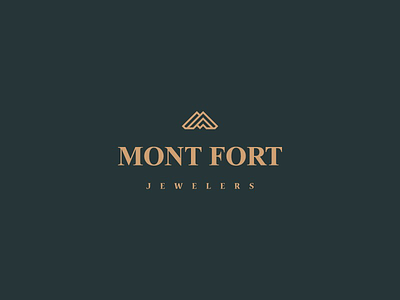 Mont Fort brand branding fort gold grid jewelers jewellery logo mf monogram mont outline