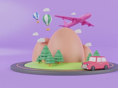 3D Illustration of Traveling fly