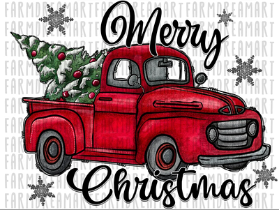 Christmas Truck PNG, Truck Png app branding design graphic design illustration logo typography ui ux vector