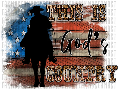 This Is God's Country CowboyPng, Western PNG app branding design graphic design illustration logo typography ui ux vector