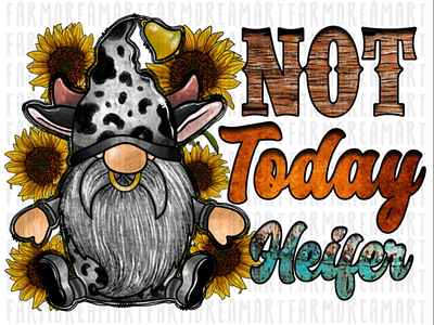 Not Today Heifer Png, Cow Gnome, Heifer app branding design graphic design illustration logo typography ui ux vector