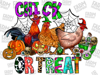 Chick Or Treat Halloween Chickens Png Sublimation