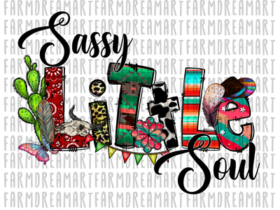 Sassy Little Soul Png, Western Png, Floral Arrow Png