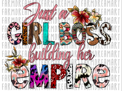 Just a Girl Boss Building Her Empire PNG app branding design graphic design illustration logo typography ui ux vector