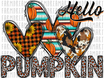 Hello pumpkin png, Cowhide pumpkin Png Sublimation app branding design graphic design illustration logo typography ui ux vector