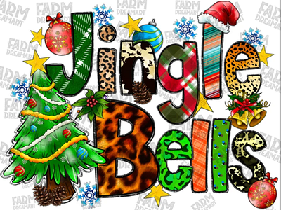 Christmas, Jingle Bells clipart, Christmas png file for sublimat