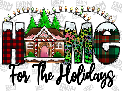 Home For the Holidays PNG, Christmas, Home Png app branding design graphic design illustration logo typography ui ux vector
