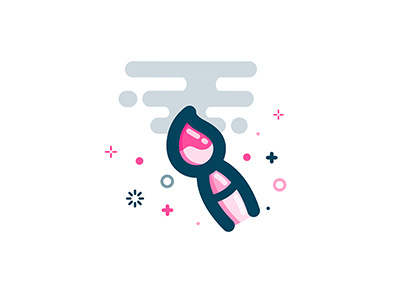 Paint Icon dribble icon illustration navy paint pink vector