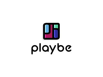 Playbe betting branding casino flat icon illustration logo type